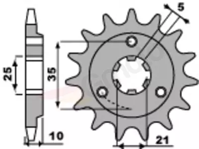 Ritzel PBR Stahlkettenrad vorne  2069 15Z Größe 525 - 2069.15.18NC
