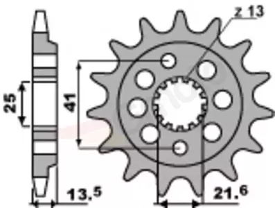 Främre kedjehjul i stål PBR 2099 14Z storlek 520 - 2099.14.18NC