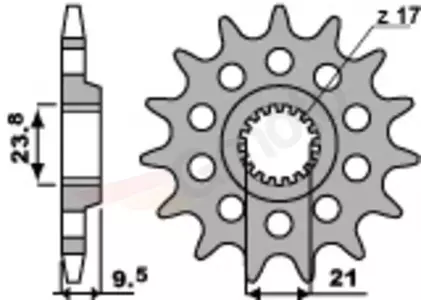 Ritzel PBR Stahlkettenrad vorne  2133 13Z Größe 520 - 2133.13.18NC