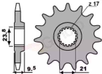 Pignon PBR acier standard 342 - 520 - 342.14.18NC