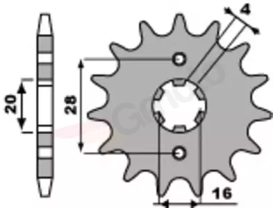 Ritzel PBR Stahlkettenrad vorne  422 12z Größe 520 - 422.12.18NC