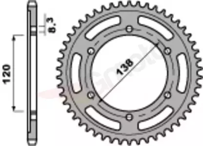 Bakre kedjehjul i stål PBR 253 40Z storlek 525 - 253.40.C45