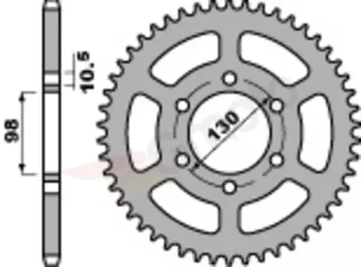 Zadné reťazové koleso, oceľové PBR 483Z 35Z veľkosť 630 - 483.35.C45