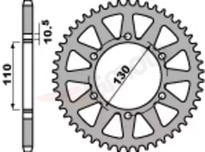 Bakre kedjehjul i stål PBR 504 45Z storlek 520 - 504.45.C45