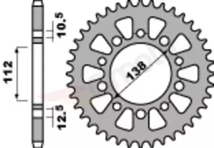 Bakre kedjehjul i stål PBR 4684 40Z storlek 525-1