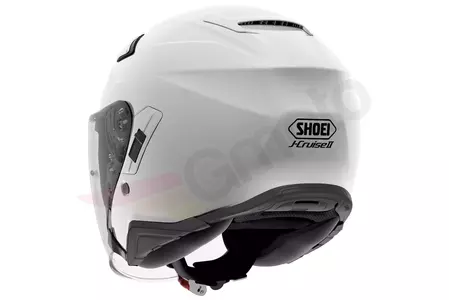 Capacete de motociclista Shoei J-Cruise II Branco M com a face aberta-2