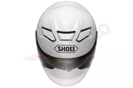 Capacete de motociclista Shoei J-Cruise II Branco M com a face aberta-3