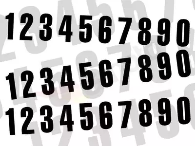 Startnummern Aufkleber Zahlen Sticker 0-9 13x7 cm BlackBird schwarz - 5047/20BIHRKIT