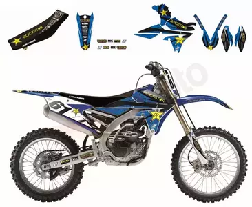 Motorfiets stickerset + BlackBird Rockstar Energy Yamaha zadelhoes - 8243L