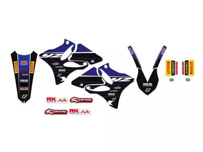 Motorfiets stickerset + BlackBird Replica Yamaha zadelhoes - 8231R10