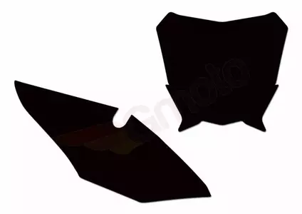 Naklejki na tablicę przód + boczne Blackbird Honda CRF 450R czarne - 3141/000006