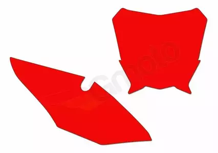 Naklejki na tablicę przód + boczne Blackbird Honda CRF 450R czerwone - 3141/000009
