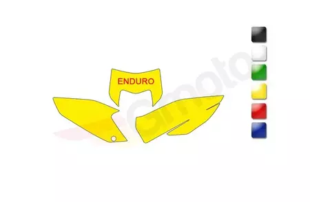 Blackbird Husqvarna TC FE starto numerio etiketės lipdukai geltonos spalvos - 3621/000004