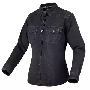 Broger Alaska Jeans Дамска черна моторна риза XL с пране-3