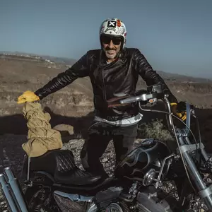 Broger Ohio kožená bunda na motorku čierna M-9