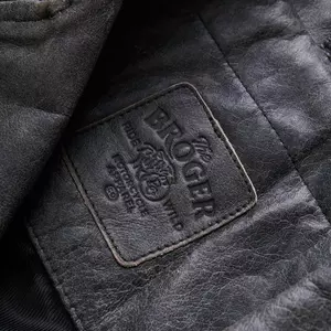 Broger Ohio vintage gris S chaqueta de moto de cuero-5