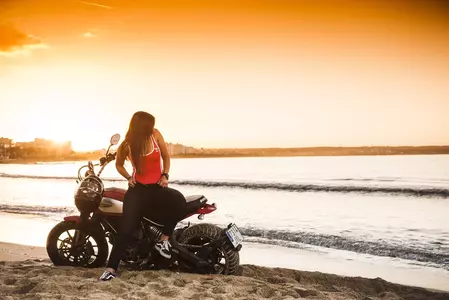 Broger California Lady tvättad svart W24L30 motorcykelbyxor i denim för damer-8