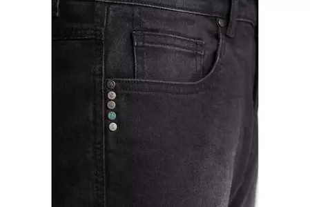 Broger California gewaschene schwarze Jeans Motorradhose W28L32-3