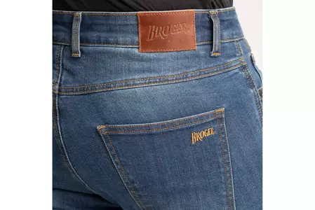 Broger California pantaloni da moto in jeans blu lavato W28L34-3