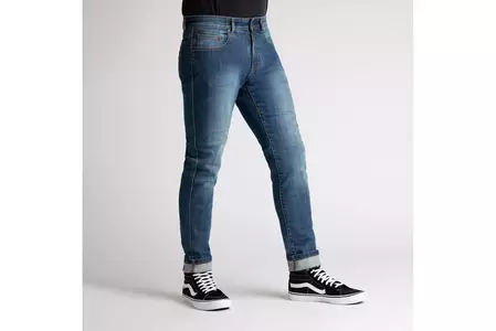 Broger California pantaloni da moto in jeans blu lavato W30L32-1