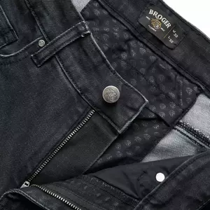 Spodnie motocyklowe jeans damskie Broger Florida II Lady slim fit washed black W38L30-3