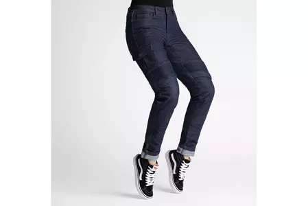 Pantaloni jeans moto donna Broger Ohio Lady raw navy W26L30-1