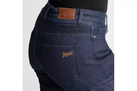 Pantaloni jeans moto donna Broger Ohio Lady raw navy W26L30-4