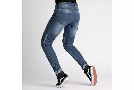 Ženske motoristične jeans hlače Broger Ohio Lady sprana modra W24L30-3