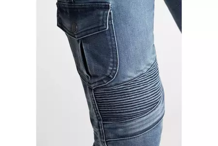 Ženske motoristične jeans hlače Broger Ohio Lady sprana modra W24L30-4