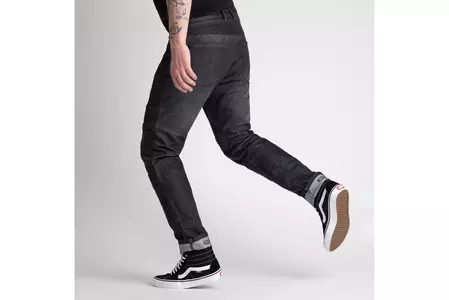 Broger Ohio jeans motoristične hlače oprane črne W28L32-2