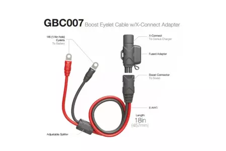 Boost eyelet-stik med Noco X-Connect-adapter - GBC007