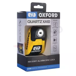 Oxford Quartz zámek brzdového kotouče XA10 10 mm černý/žlutý-2
