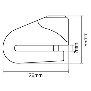 Oxford Quartz pidurikettalukk XA10 10mm must/kollane-5