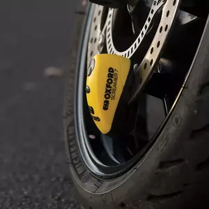 Oxford Screamer XA7 bremseskivelås med alarm 7 mm sort gul-4