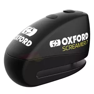 Ključavnica zavornega diska Oxford Screamer XA7 s 7 mm alarmom črna-1