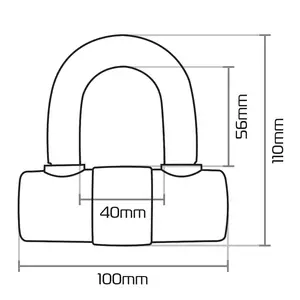 Заключващ механизъм за спирачен диск Oxford HD MAX 14 mm черен/жълт-5