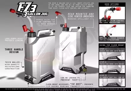 Risk Racing EZ3 10L ασημένιο δοχείο καυσίμου-2