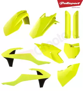 Kit de plástico e cobertura Polisport amarelo néon/Stealth Deco