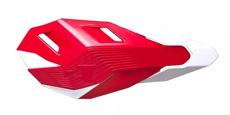 Racetech HP3 Cross Enduro handbeschermers rood en wit - HP3ENDRSBN0