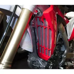 Kratki osłony chłodnicy (większy rozmiar) Racetech Honda CRF 450R RX czerwona-2
