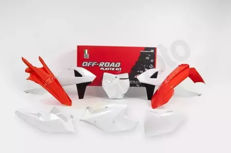 Set de materiale plastice Racetech în culorile OEM portocaliu, alb și negru - KITKTM-OEM-526