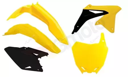 Racetech plastsæt Suzuki RMZ 450 OEM farve gul-sort - KITRMZ-OEM-598