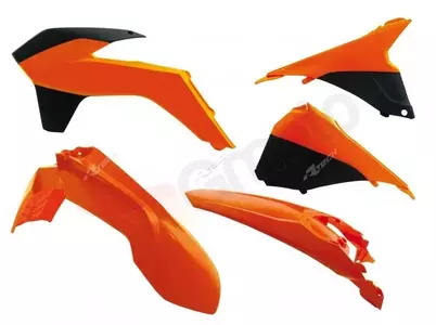 Racetech orange/schwarzer Kunststoffsatz - KITKTM-OEM-415