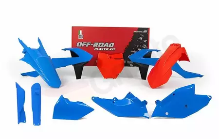 Пластмасов комплект Racetech със синьо-оранжев цвят - KITKTM-CL0-528