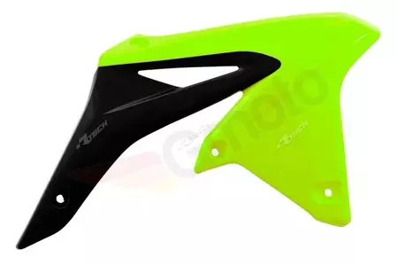 Racetech Suzuki RMZ 250 neon-geel-zwarte radiateurdoppen - CVRMZGFNR10