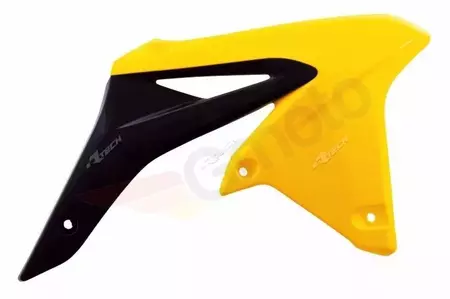 Tapones de radiador Racetech Suzuki RMZ 250 color OEM amarillo-negro - CVRMZGINR10