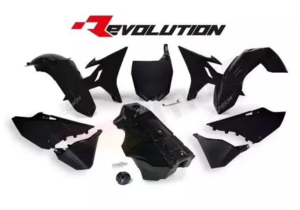 Racetech Revolution plastiko rinkinys + degalų bakas Yamaha YZ 125 250 juodas - KITYZ0-NR0-016