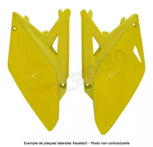 Plaques latérales RACETECH couleur origine 2014 jaune/noir - FIRMZGINR10