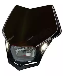 Lampa przednia LED z osłoną Racetech V-Face czarny - MASKNR00009