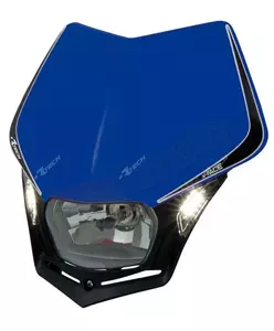 Lampa przednia LED z osłoną Racetech V-Face niebieski - MASKBLNR009
